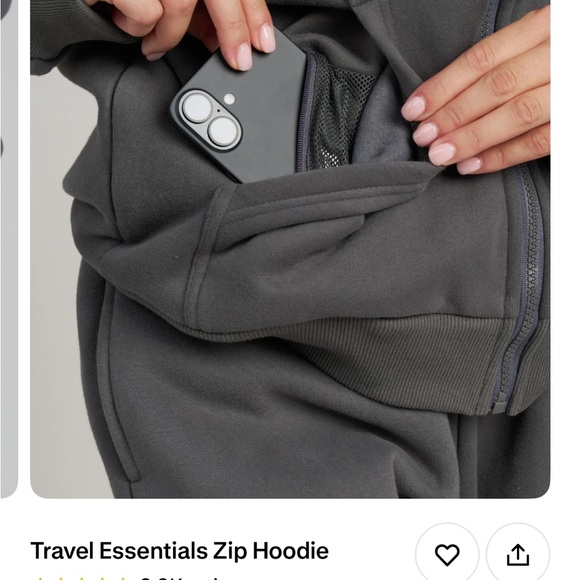 COMFRT Unisex Orange Hoodie Jacket - “Coral” - Picture 6 of 6